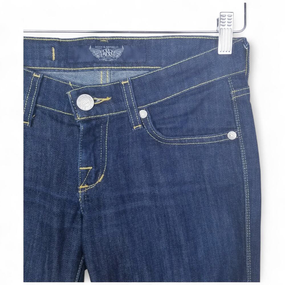 ROCK & REPUBLIC Berlin Skinny Low Rise Jeans Style BER0250 in GROVE - Size 24 - Picture 6 of 10
